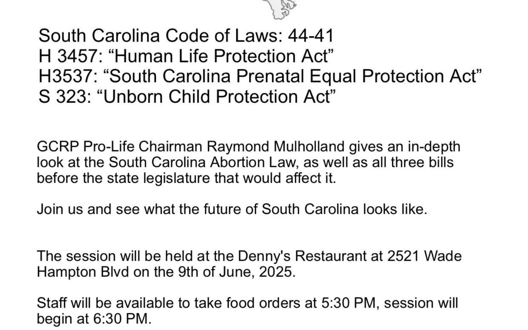 GCRP Pro-Life Committee Meeting June 9, 2025