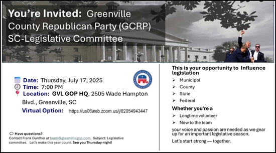 GCRP Legislative Committee Meeting July 17, 2025