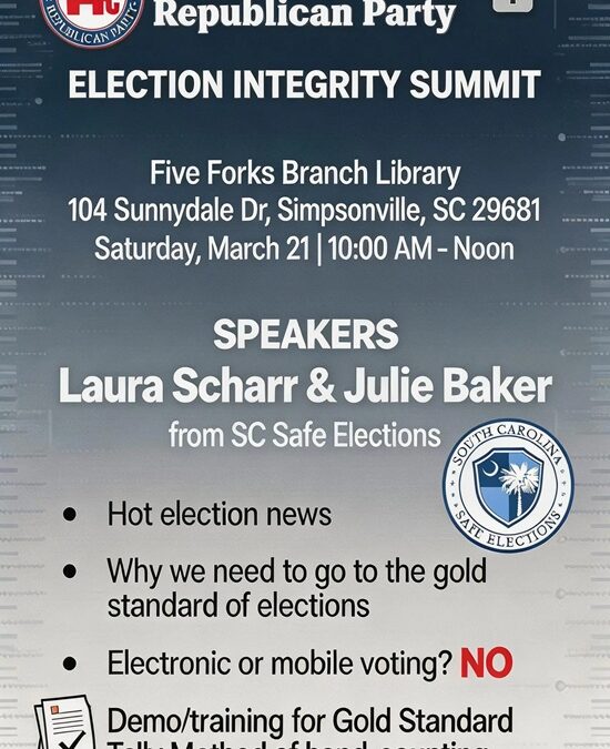 SC Safe Elections March 21 2026