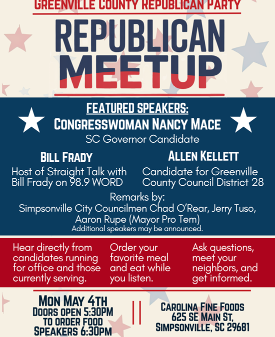 Republican Meetup Mon May 4