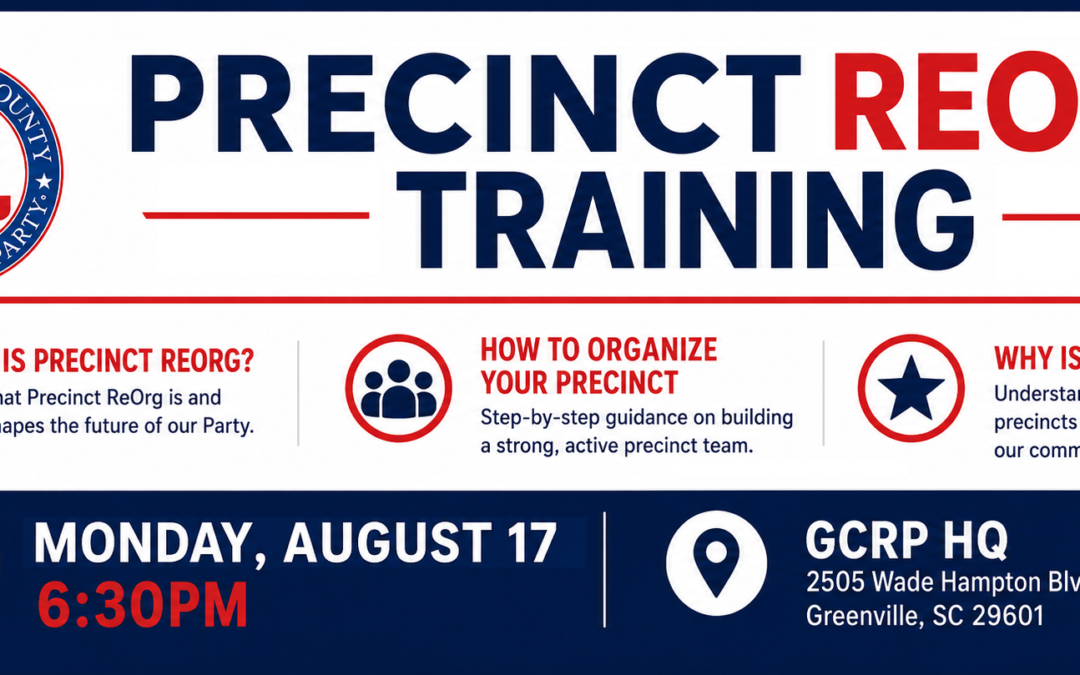 Precinct ReOrg Training August 17, 2026