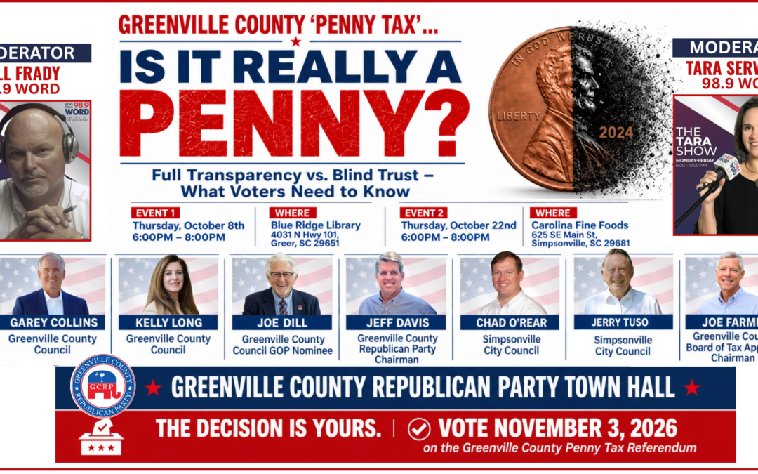 Greenville County “Penny Tax … Is It Really a Penny? Town Hall in Simpsonville