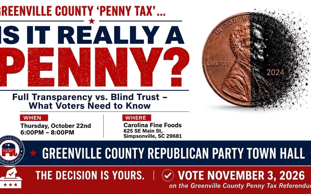 Greenville County “Penny Tax … Is It Really a Penny? Town Hall in Simpsonville